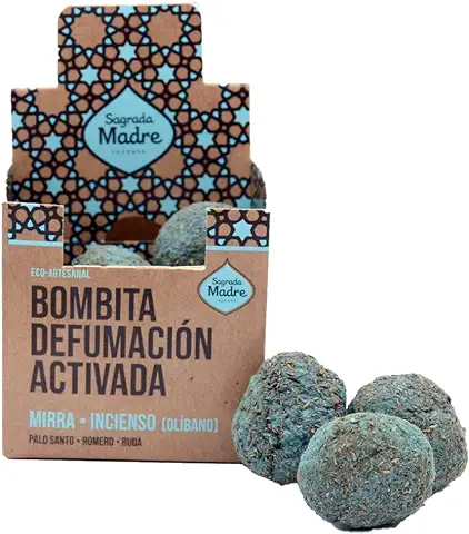 Aromasenses.- Incienso Natural Ecologico Bombita Defumación Activada Sagrada Madre (Frankincense - Mirra)  