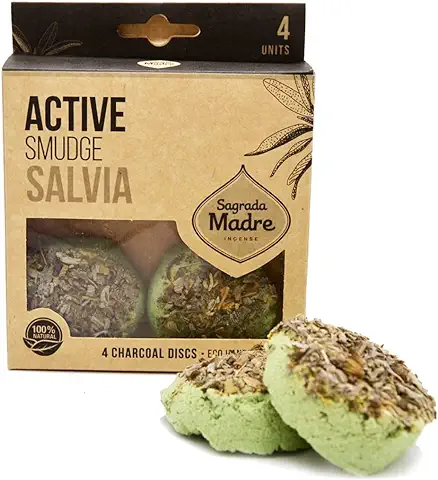 Aromasenses.- Incienso Natural Ecologico Pastilla Defumación Activada Sagrada Madre (Salvia Blanca)  