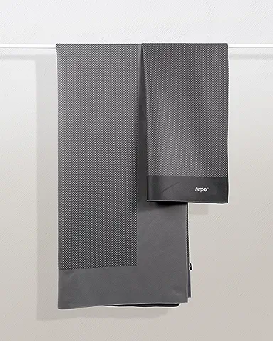 Arpe - Toalla de Microfibra Sostenible y Artesanal | Toalla Deportiva para Playa, Piscina o Gimnasio | Toalla para Baño | Absorbente Secado Rápido | Ligera Compacta | Eco Friendly | 50x95 | Cool Grey  