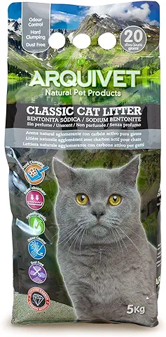 ARQUIVET 5 Kg - Arena Aglomerante con Carbón Activo - Lecho Higiénico para Gatos, Felinos.  