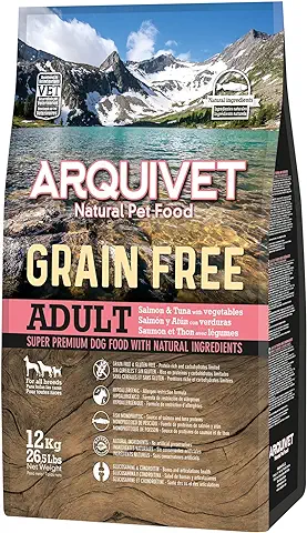 Arquivet Grain Free - Adult Salmón y Atún con Verduras, 12 kg (Paquete de 1)  