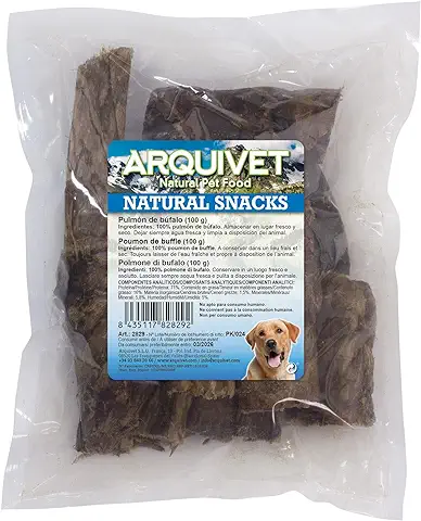 ARQUIVET Pulmón de Búfalo - Snacks Naturales Perro - 100 g  