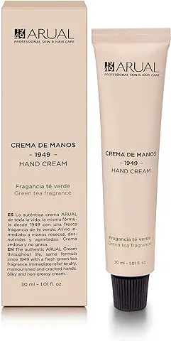 Arual Crema de Manos Reparadora Fragancia Té Verde - Nuevo Diseño -  