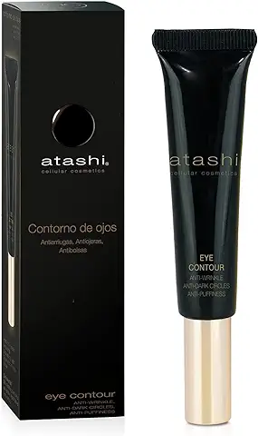 Atashi Antiedad - Contorno De Ojos Antiarrugas, Antiojeras Y Antibolsas, Rejuvenece Mirada, Atenúa Bolsas y Ojeras, Corrige las Arrugas Profundas, Haloxyl y Retinol, 15 ml  