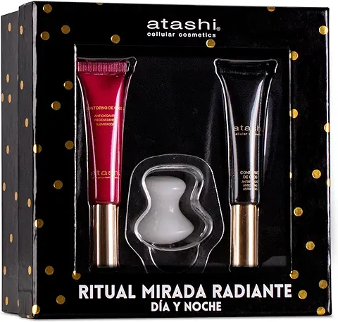 Atashi | Ritual Mirada Radiante | Contorno de Ojos Iluminador Regenerante + Contorno de Ojos Antiarrugas | 15 ml + 15 ml  