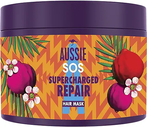 Aussie SOS Mascarilla Capilar De Reparación Supercargada | Para El Pelo Que Necesita Un Rescate Urgente | Con Superalimentos Australianos |, 450ml  