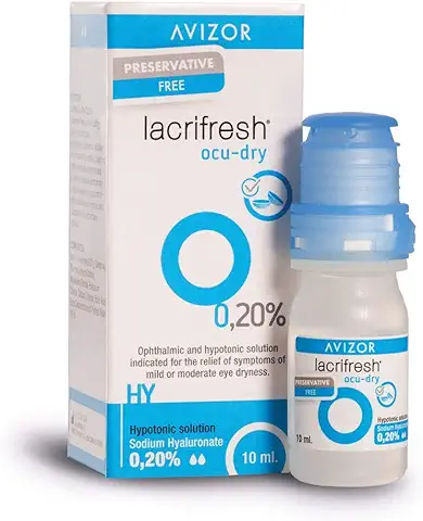Avizor Lacrifresh Ocu-Dry 0.20%. Frasco de 10ml de Gotas Oculares para Aliviar los Síntomas de la Irritación Ocular.  
