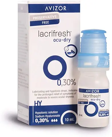 Avizor Lacrifresh Ocu-Dry 0.30%. Frasco de 10ml de Gotas Oculares para Aliviar los Síntomas de la Irritación Ocular.  