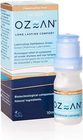 Avizor Ozean. Frasco de 10 ml de Gotas Oculares sin Conservantes para Aliviar los Síntomas de la Fatiga y Sequedad Ocular.  