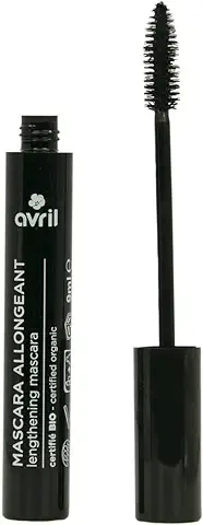Avril - Rimel Alargador Negro - Larga Duración - Desmaquillaje Fácil - Cera de Abeja Orgánica - 99% de Origen Natural - Certificado Ecológico Ecocert - Fabricado en Italia - 9ml  