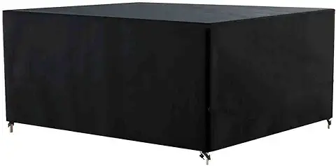 AWNIC Funda para Mesa Exterior Impermeable, Funda Protectora Muebles de Jardín, Funda para Sofa Seccional de Jardín, 420D Oxford Resistente a los Rayos UV y a los Desgarros 250x210x71cm  