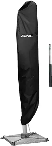 AWNIC Funda Sombrilla Terrazade Jardin Impermeable Resistente Funda Parasol 420D Plástico, 265cm  