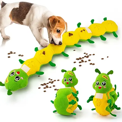 AWOOF Juguete Olfativo para Perros, Zurridos Juguetes Interactivos para Cachorros Juguete Masticable de Peluche Alimentador Lento Juguete de Rompecabezas para Perros Aburridos  