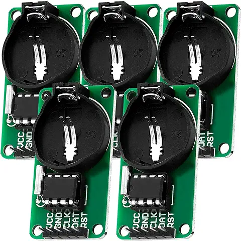AZDelivery 5 x DS1302 Serial Real Time Clock RTC Reloj Tiempo Real Módulo Compatible con Arduino y Raspberry Pi con E-Book Incluido!  