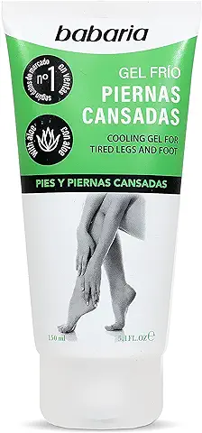 Babaria Gel Frío con Aloe Vera para Pies y Piernas Cansadas, Blanco, 150 Mililitros