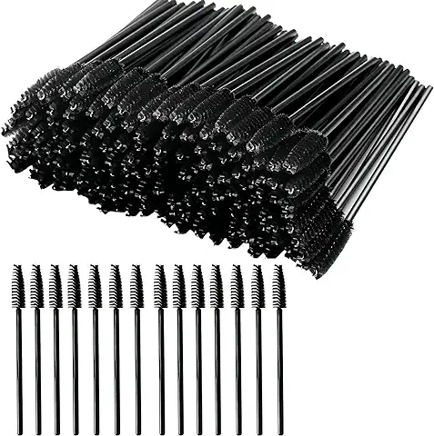 Bailinks 100 Cepillos de Pestañas Desechables, Varitas de Rímel, Cepillo de Cejas, Peine de Pestañas para Pestañas, Extensiones de Pestañas, kit de Herramientas de Maquillaje  