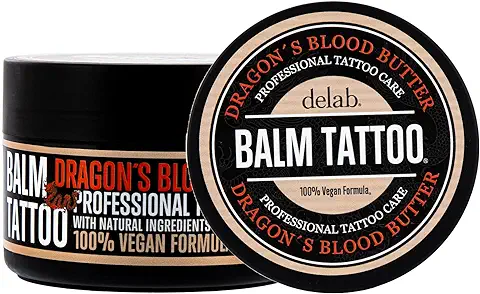 Balm Tattoo Dragon's Blood - Manteca Vegana Hidratante para Durante y Después de Tatuarse, Estrecha los Poros para Evitar que los Colores se Desvanezcan  