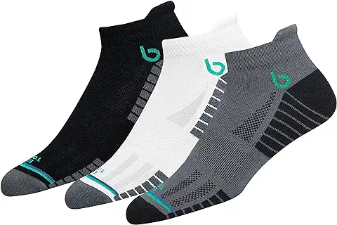 BAMBOS Eco 3 Pares Calcetines Deportivos Cortos de Bambú para Hombre y Mujer Calcetines Tobilleros para Correr Gimnasio y Fitness  