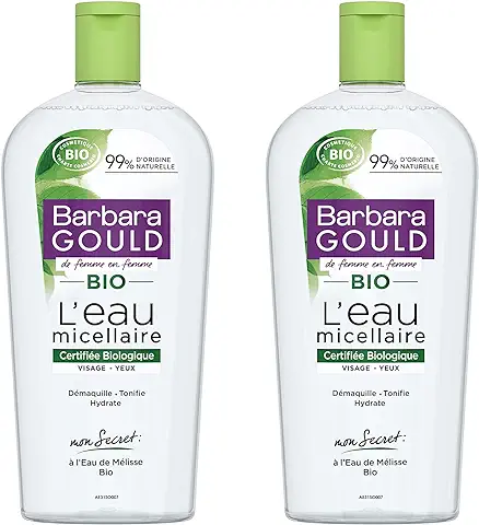 Barbara Gould - Agua Micelar Orgánica, con Certificado Ecocert/Cosmebio, 400 ml (gran Formato), juego de 2  