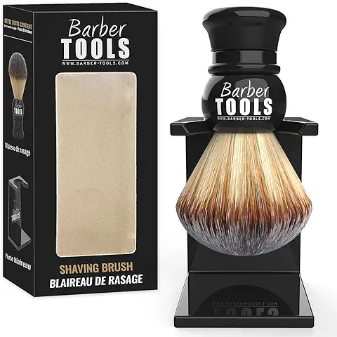 BARBER TOOLS Brocha de afeitar con soporte, Diámetro 23 mm.
