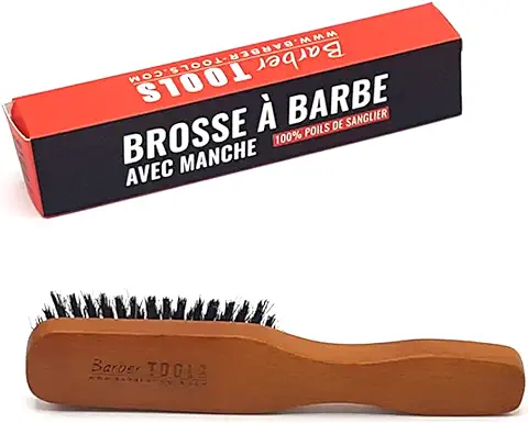 ✮ Barber Tools ✮ Cepillo de Barba con Mango (18,50 x 3,60 x 2,80 cm)  