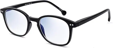 Baytion Gafas Luz Azul Hombre y Mujer, Gafas de Ordenador Bloqueo de luz Azul, Gafas con Filtro de luz Azul, Anti-UV, Anti-fatiga y Anti-reflejos Gafas Para PC Ordenador & Gaming, Negro  