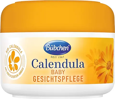 Bübchen Calendula - Cuidado Facial con Caléndula Biológica para Proteger la piel Sensible del Bebé, 1 Unidad (1 x 75 ml)  