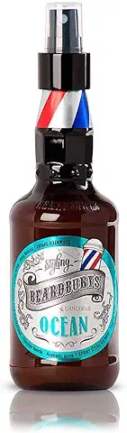 Beardburys Sea Salt Spray Ocean - Spray de Agua Marina para el Cabello, Aumenta el Volumen sin Apelmazar, Fijación y Nutrición, Acabado Mate y Efecto Natural (250 ml)  