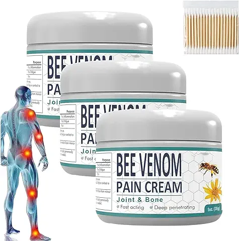 Bee Venom Crema Curativa para el Dolor y los Huesos – Alivio del Dolor Ultra Fuerte, gel Avanzado de Veneno de Abeja Terapia de Articulaciones y Huesos, para Brazos, Cintura, Espalda, Manos, pies y  