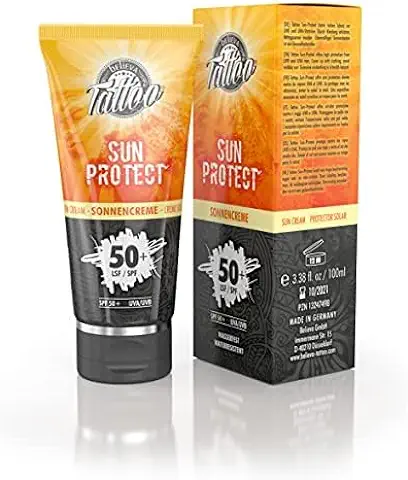 Believa Tattoo Crema Bronceadora - Protector Solar Factor 50+ (UVB +50 - UVA +95) 100ml  