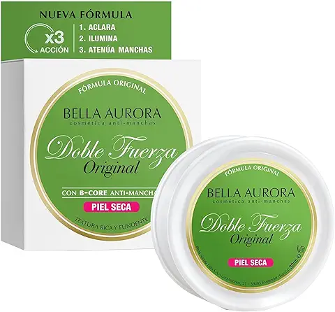 Bella Aurora Anti-Manchas Crema Clásica Piel Seca, 30 ml | Quitamanchas Facial, Codos y Rodillas | Despigmentante Facial Manchas Piel | Doble Fuerza  