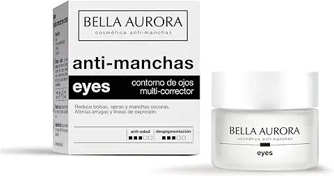 Bella Aurora Contorno de Ojos Crema Despigmentante, 15 ml | Anti-Arrugas y Anti-edad | Reduce Ojeras y Bolsas | Hidratante | EYES