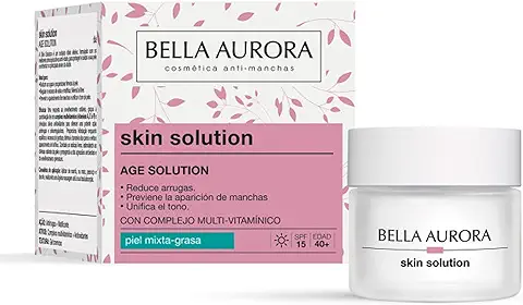 BELLA AURORA Crema Hidratante Facial de Día 50ml 40+ Años Piel Mixta-Grasa SPF 20 Anti-Edad y Anti-Manchas Tratamiento Facial Hidratante  