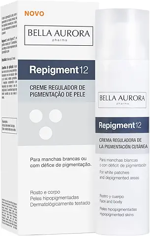 Bella Aurora Crema para Mitigar las Consecuencias Estéticas del Vitíligo | Repigmentante de la piel para Manchas Blancas o Déficit de Pigmentación | REPIGMENT12, 75 ml  