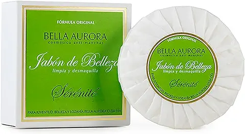 BELLA AURORA: Jabón Antimanchas Sérénité en Pastilla 100 gr, Limpia el Rostro con Total Suavidad, para Todo Tipo de Piel, Deja la Piel Fresca, Sedosa y Sin Sensación de Tirantez  