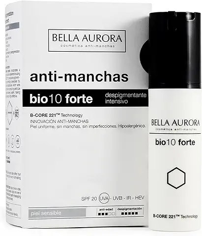 Bella Aurora Tratamiento Anti-Manchas Intensivo Piel Sensible SPF 20, 30 ml | Crema Anti-edad para Manchas en la Cara | Despigmentante Facial Piel | Bio 10 Forte  