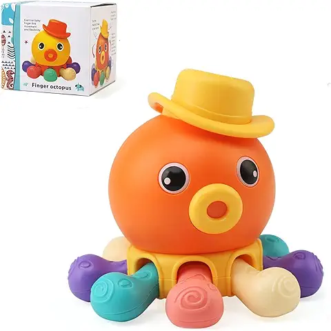 BelleStyle Juguetes Bebes 6-12 Meses, Juguetes Montessori 1 Años, Pulpo Juguetes Sensoriales Juegos de Actividade Motricidad Fina Educativos Regalo para Cumpleaños Navidad para Niños Niñas  