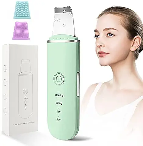BelonLink Skin Scrubber, Limpiador Facial Ultrasónico, Peeling Facial con 4 Modos, USB Recargable, Exfoliación Facial Limpiador DePoros,para Limpieza Facial y Cuidado Facial  