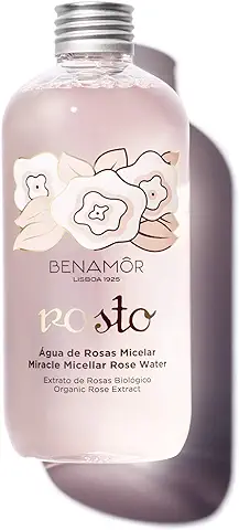 Benamôr - Agua de rosa Micelar - Colección Rosto - Desmaquillante Suave Cara y Labios - Un Extracto de Rosas Bio - Sin Paraben, Vegan - Frasco 300 ml  