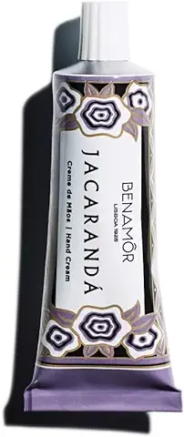 Benamôr - Crema Hidratante para las Manos Jacarandá - 99% Ingredientes Naturales - Manteca de Karité, Aceite de Argán, Aloe Vera - Sin Parabenos, Natural - Presentación de 30ml  