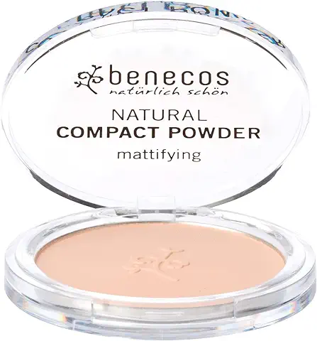 Benecos - Natural Beauty 91150 - Polvo Compacto - Prensado - mate - Vegano - Arena  