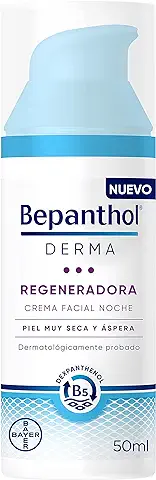 Bepanthol Derma Regeneradora Crema Facial Noche, Piel Muy Seca Y Sensible, 50 Mililitros  