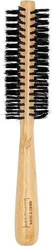 Beter – Cepillo de pelo Redondo de Madera de Bambú Sostenible, Púas de Jabalí y Nylon, 45mm Diámetro, para Moldear y Alisar el Cabello.  