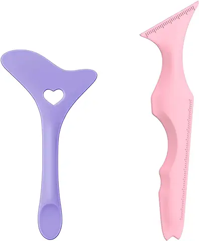 Bikasun 2 Plantillas de Silicona para Delineador de Ojos, Punta de ala, Delineador de Ojos, Aplicador de Pestañas  