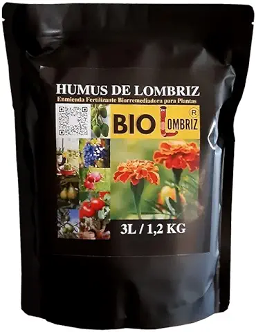 BIO Lombriz 3 Litros. HUMUS DE LOMBRIZ PARA PLANTAS.ENRAIZANTE y ABONO. ACTIVADOR DE LA TIERRA para PLANTAS. Sustrato Fertilizante con MICROORGANISMOS NATURALES y ENRAIZANTE PARA ESQUEJES.  