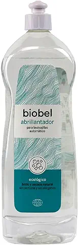 Biobel - Abrillantador para Lavavajillas - 100% Natural - Acabado Seco y Brillante - Elaborado con Alcohol Vegetal - Sin Perfume ni Alérgenos - Apto para Lavavajillas Domésticos - 1 L  