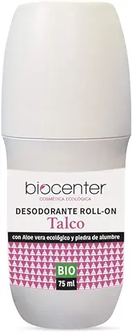 BIOCENTER Desodorante Natural Roll On - TALCO - Ecológico y Vegano  