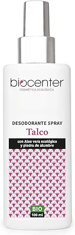 BIOCENTER Desodorante Natural Spray - TALCO - Ecológico y Vegano  