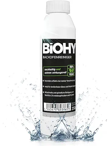 BiOHY Limpiador de Horno (1 Botella de 250ml) | Limpiador de Parrilla, Removedor de Grasa para una Limpieza Fácil y Rápida del Horno, sin Necesidad de Fregar (Backofenreiniger)  