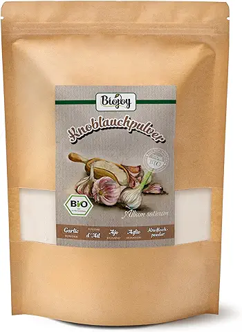 Biojoy Ajo en Polvo Ecologico (1 kg), Ajo Molido, sin Aditivos (Allium Sativum)  